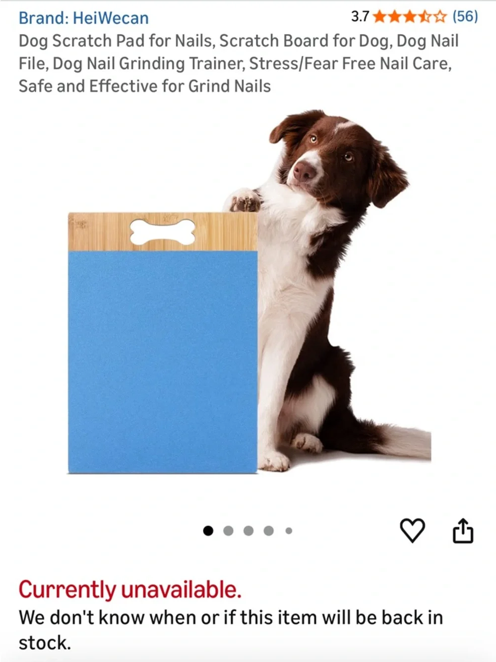 Blue Dog Nail Scratch Pad for Safe Nail Care